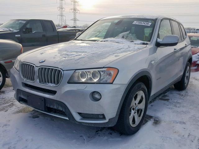 5UXWX5C55BL707251 - 2011 BMW X3 XDRIVE2 SILVER photo 2