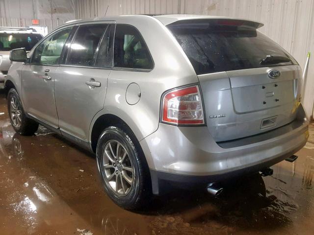 2FMDK48C98BB43505 - 2008 FORD EDGE SEL SILVER photo 3