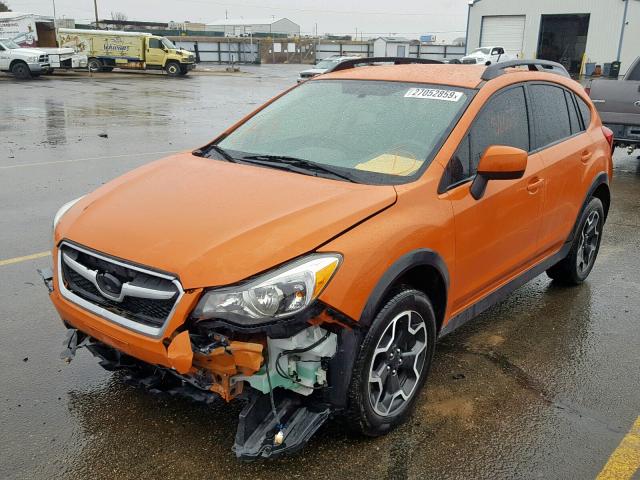 JF2GPACC2E8331873 - 2014 SUBARU XV CROSSTR ORANGE photo 2