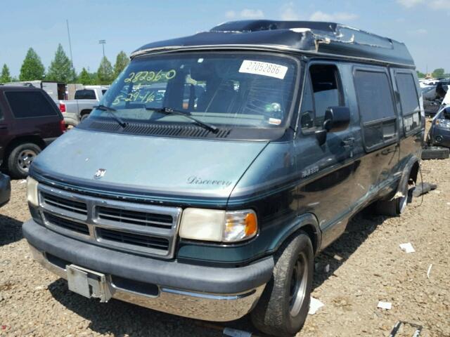 2B6HB21Y5RK122091 - 1994 DODGE RAM VAN B2 BLUE photo 2