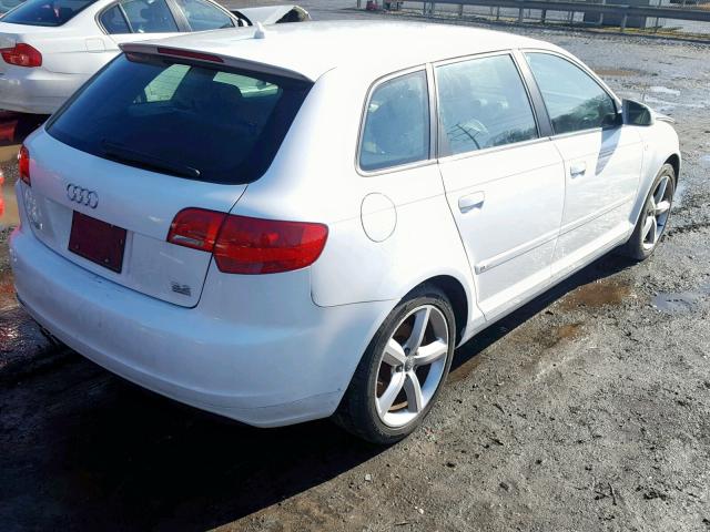 WAUKD78PX7A013637 - 2007 AUDI A3 S-LINE WHITE photo 4