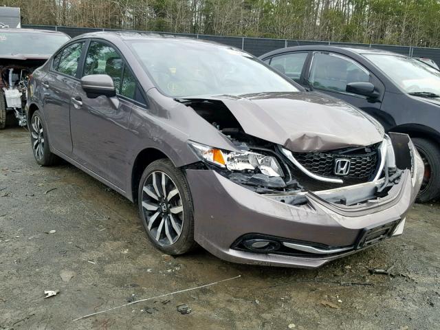 19XFB2F99FE101351 - 2015 HONDA CIVIC EXL BROWN photo 1