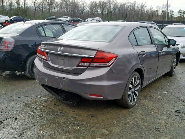 19XFB2F99FE101351 - 2015 HONDA CIVIC EXL BROWN photo 4