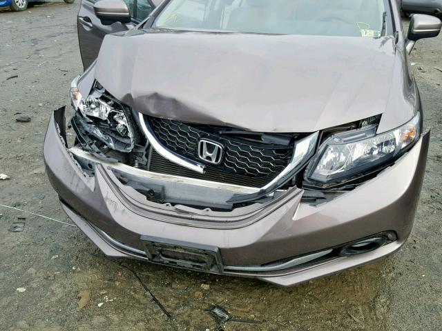 19XFB2F99FE101351 - 2015 HONDA CIVIC EXL BROWN photo 9