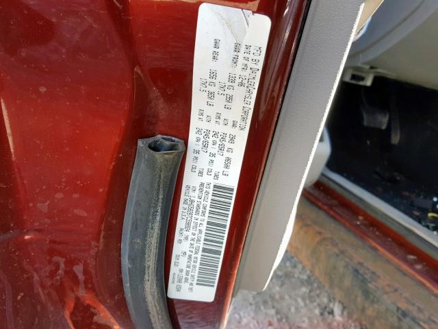 1J8HG58287C598924 - 2007 JEEP COMMANDER RED photo 10