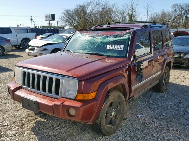 1J8HG58287C598924 - 2007 JEEP COMMANDER RED photo 2