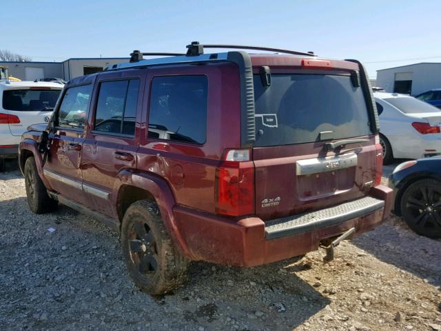 1J8HG58287C598924 - 2007 JEEP COMMANDER RED photo 3