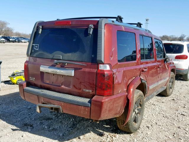 1J8HG58287C598924 - 2007 JEEP COMMANDER RED photo 4