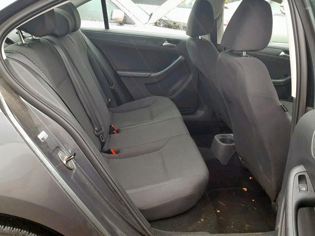 3VW1K7AJ9DM227055 - 2013 VOLKSWAGEN JETTA BASE GRAY photo 6