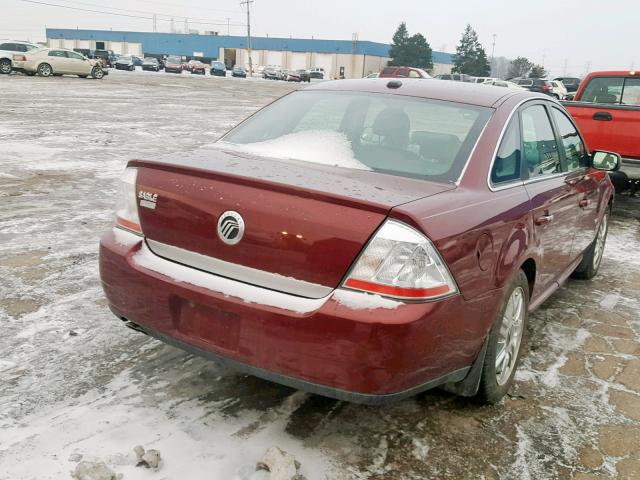 1MEHM42W58G622384 - 2008 MERCURY SABLE PREM MAROON photo 4