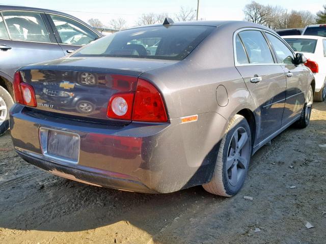 1G1ZC5E07CF242556 - 2012 CHEVROLET MALIBU 1LT ნაცრისფერი ფოტო 4