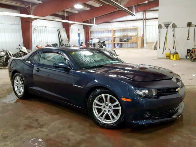 2G1FA1E32E9168308 - 2014 CHEVROLET CAMARO LS BLUE photo 1