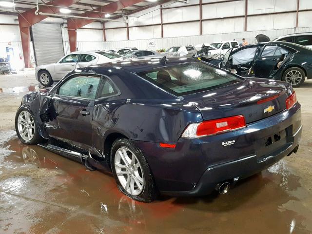 2G1FA1E32E9168308 - 2014 CHEVROLET CAMARO LS BLUE photo 3