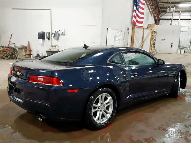 2G1FA1E32E9168308 - 2014 CHEVROLET CAMARO LS BLUE photo 4