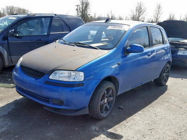 KL1TD626X5B360580 - 2005 CHEVROLET AVEO BASE Mavi foto 2
