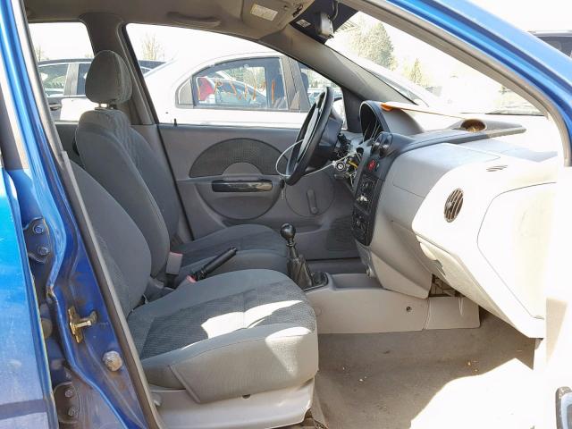 KL1TD626X5B360580 - 2005 CHEVROLET AVEO BASE Mavi foto 5