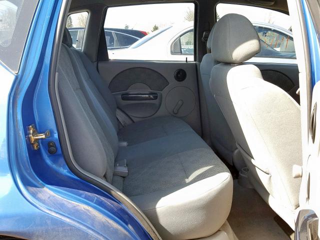 KL1TD626X5B360580 - 2005 CHEVROLET AVEO BASE Mavi foto 6