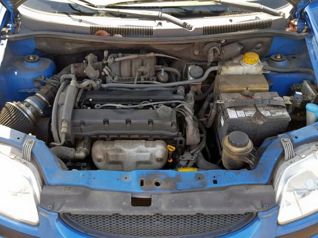 KL1TD626X5B360580 - 2005 CHEVROLET AVEO BASE Mavi foto 7