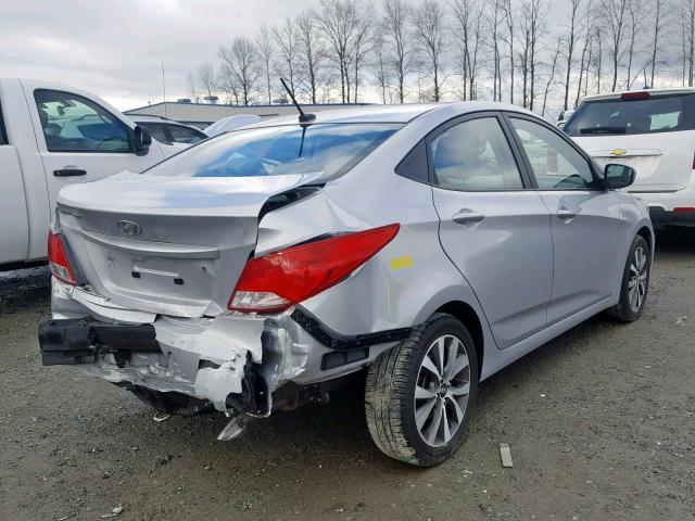 KMHCT4AE3HU288330 - 2017 HYUNDAI ACCENT SE SILVER photo 4