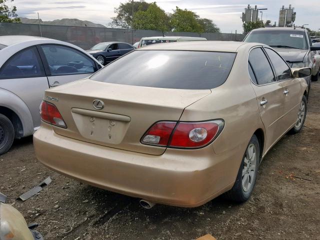 JTHBA30G340013852 - 2004 LEXUS ES 330 TAN photo 4