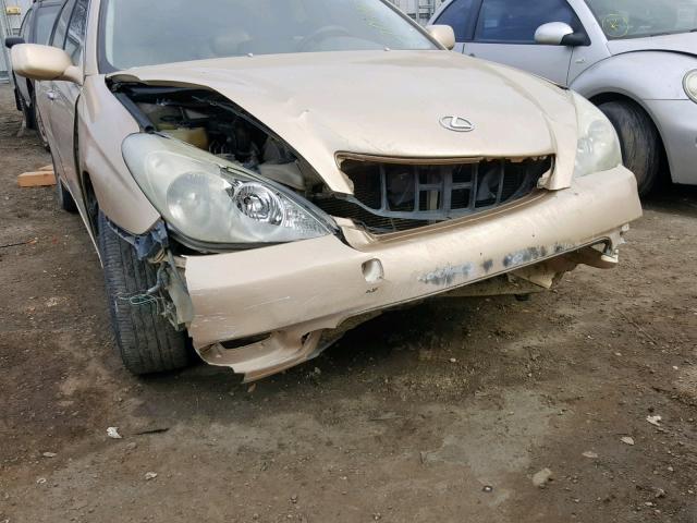 JTHBA30G340013852 - 2004 LEXUS ES 330 TAN photo 9