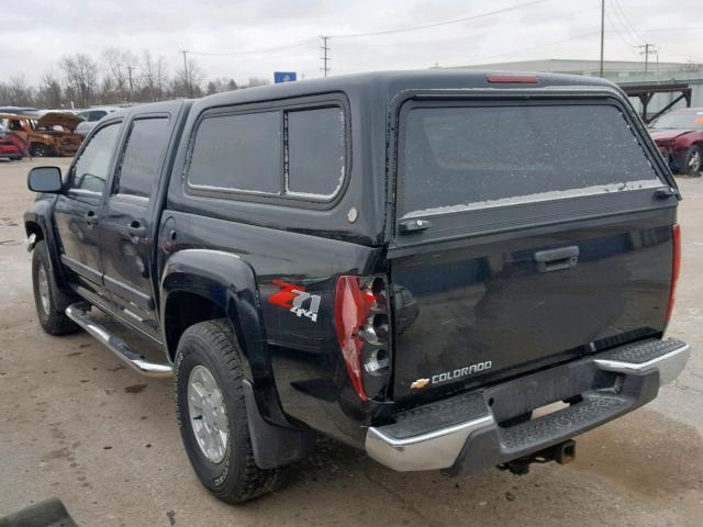 1GCDT136668163115 - 2006 CHEVROLET COLORADO BLACK photo 3