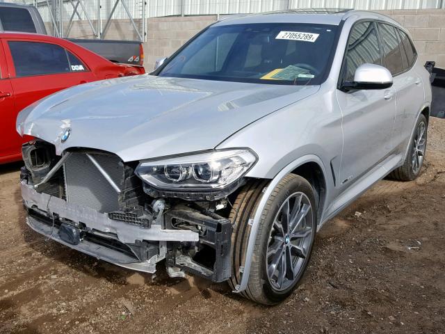 5UXTR9C55JLC83415 - 2018 BMW X3 XDRIVE3 SILVER photo 2