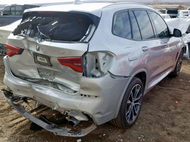 5UXTR9C55JLC83415 - 2018 BMW X3 XDRIVE3 SILVER photo 4