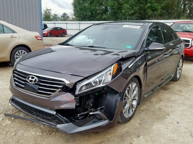 5NPE34AB9FH141438 - 2015 HYUNDAI SONATA SPO GRAY photo 2