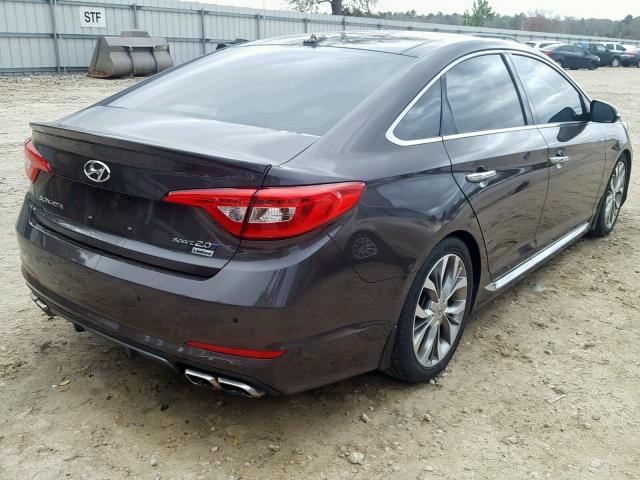 5NPE34AB9FH141438 - 2015 HYUNDAI SONATA SPO GRAY photo 4