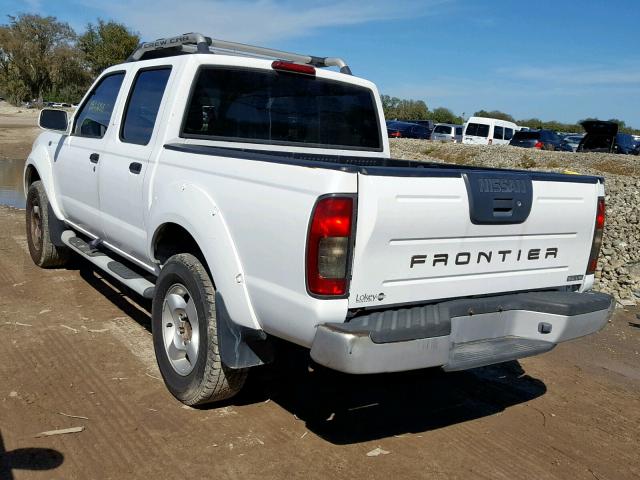 1N6ED27T81C367294 - 2001 NISSAN FRONTIER C WHITE photo 3