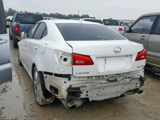 JTHBK262372036799 - 2007 LEXUS IS 250 WHITE photo 3