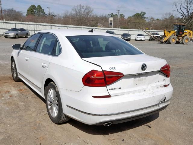 1VWBT7A36GC032152 - 2016 VOLKSWAGEN PASSAT SE WHITE photo 3