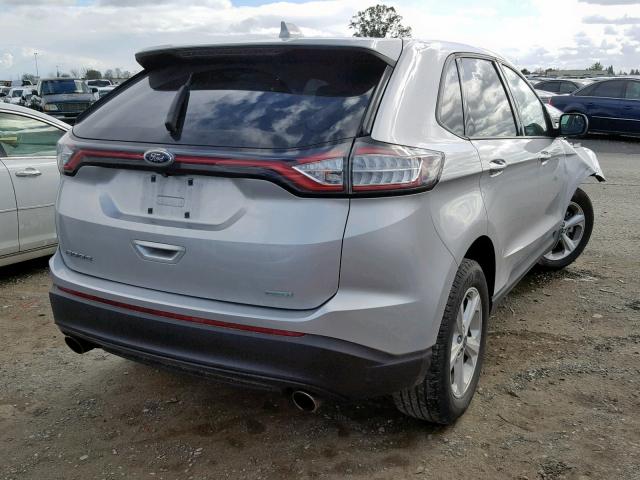 2FMPK3G90GBB19136 - 2016 FORD EDGE SE SILVER photo 4