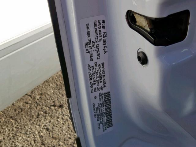 ZFBERFAT2G6C87491 - 2016 RAM PROMASTER 白色 照片 10