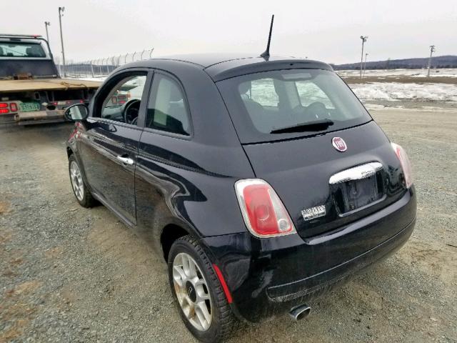 3C3CFFAR8DT707615 - 2013 FIAT 500 POP BLACK photo 3