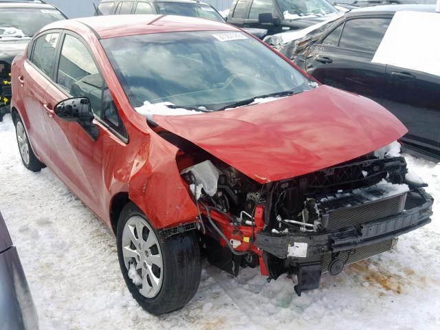 KNADM4A35E6402507 - 2014 KIA RIO LX RED photo 1