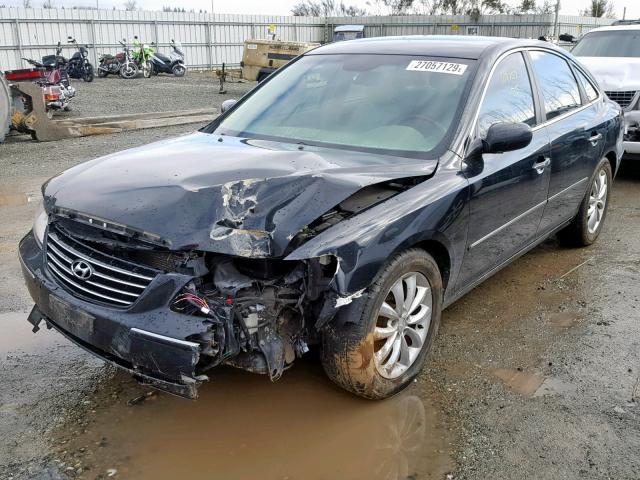 KMHFC46FX7A138441 - 2007 HYUNDAI AZERA SE BLACK photo 2