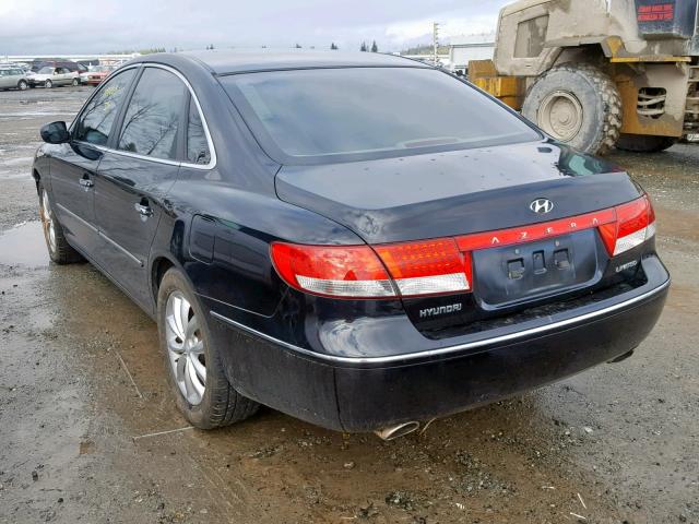 KMHFC46FX7A138441 - 2007 HYUNDAI AZERA SE BLACK photo 3