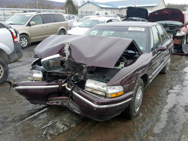 1G4CW52K0TH617049 - 1996 BUICK PARK AVENU BURGUNDY photo 2