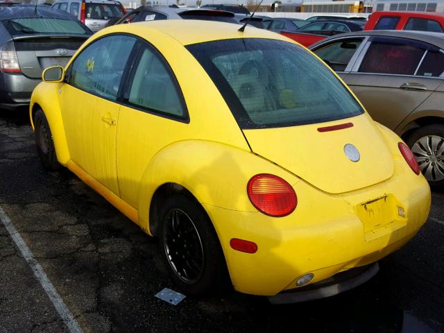 3VWCK21C12M439006 - 2002 VOLKSWAGEN NEW BEETLE 黄色 照片 3