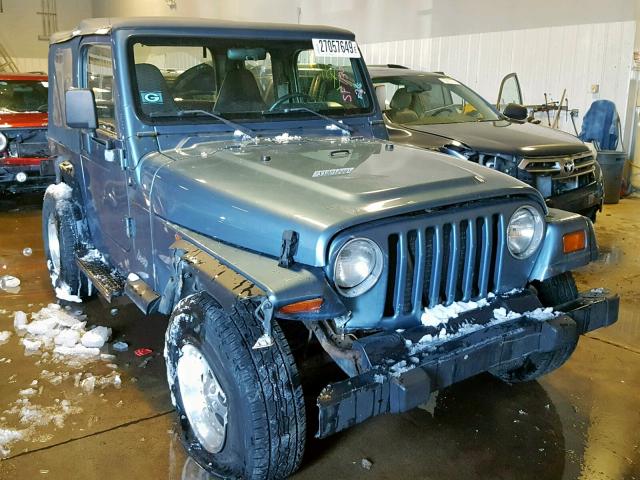 1J4FY19S5XP428056 - 1999 JEEP WRANGLER / BLUE photo 1