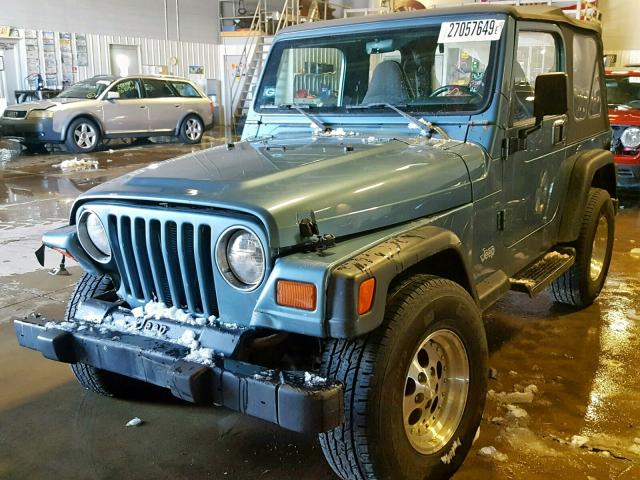 1J4FY19S5XP428056 - 1999 JEEP WRANGLER / BLUE photo 2