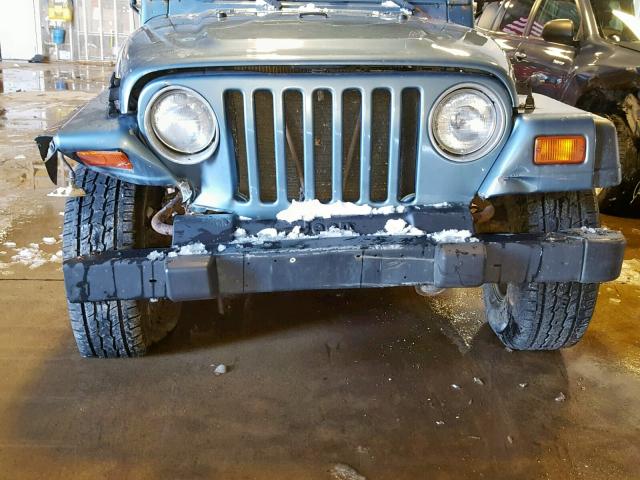 1J4FY19S5XP428056 - 1999 JEEP WRANGLER / BLUE photo 9