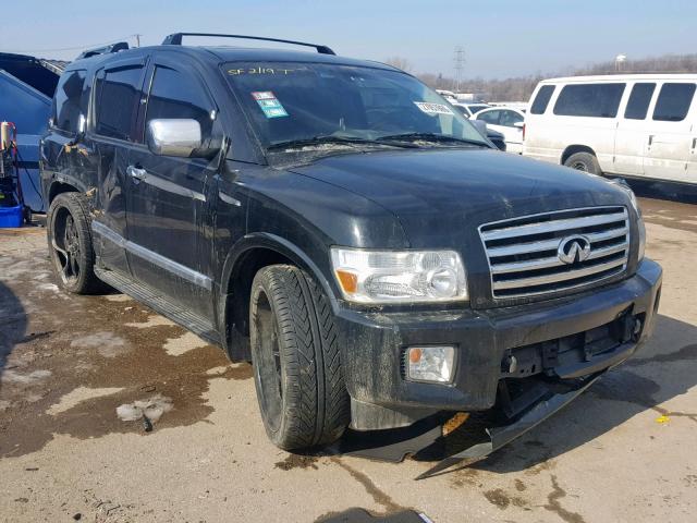 5N3AA08C75N808309 - 2005 INFINITI QX56 BLACK photo 1