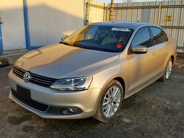 3VWLL7AJ0DM239472 - 2013 VOLKSWAGEN JETTA TDI GOLD photo 2