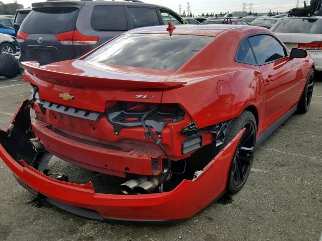 2G1FZ1EP5E9801864 - 2014 CHEVROLET CAMARO ZL1 RED photo 4