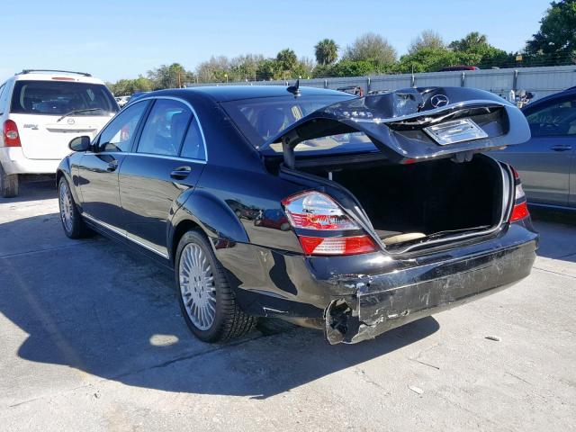 WDDNG71X57A135538 - 2007 MERCEDES-BENZ S 550 BLACK photo 3