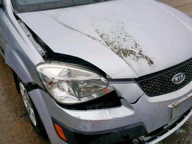 KNADE243996570931 - 2009 KIA RIO 5 SX SILVER photo 9