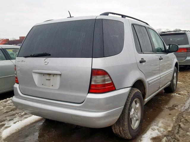 4JGAB54E11A253174 - 2001 MERCEDES-BENZ ML 320 SILVER photo 4